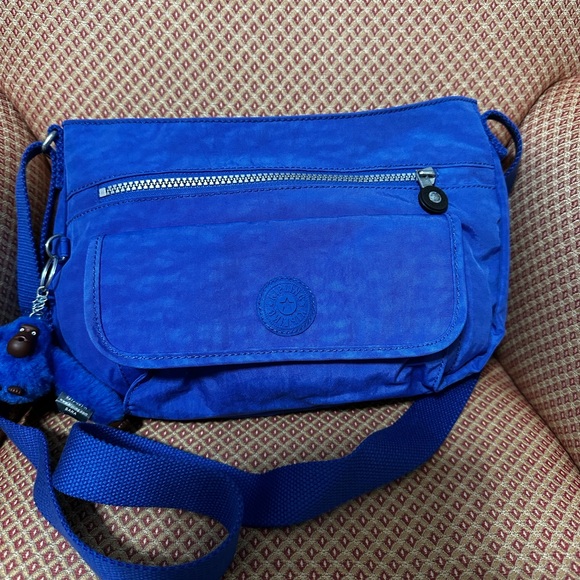 Kipling Royal Blue Bag with Monkey Keychain - Picture 6 of 6